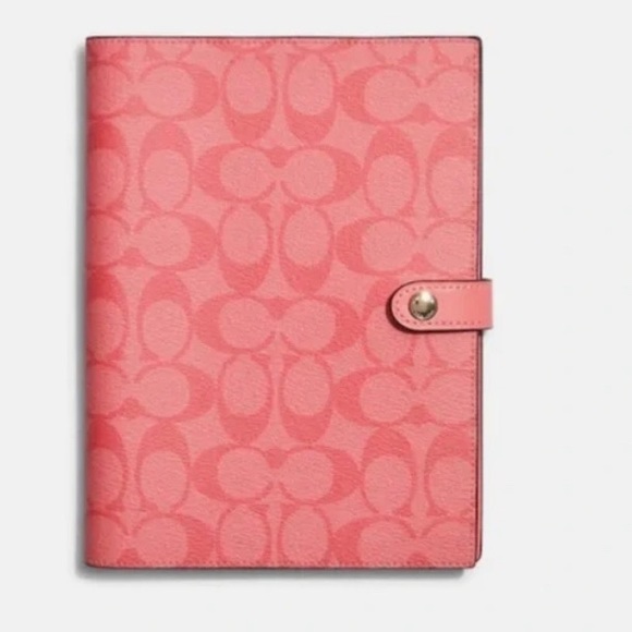 NWT COACH bundle: SIGNA CITY TOTE, WRAP & mirror/keyring PINK LEMONADE -spring! - Picture 15 of 16